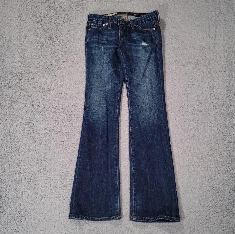 AG Adriano Goldschmied Jeans Womens 24 Blue Angelina Bootcut Low Rise Distressed